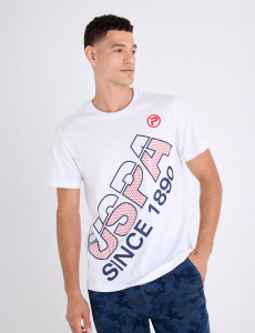 USPA CONTEMPORARY DOT PRINT JERSEY T-SHIRT