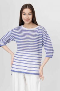 Джемпер из льна 4-307 гиацинт