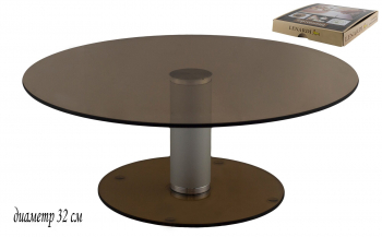 888-065 Тортовница 32см.на ножке  тёмная(*6)