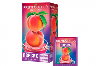 «Fruttobello», чайный напиток «Персик», 25 пакетиков, 37,5 г