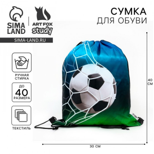 Мешок для обуви «Футбол» болоньевый материал, 43?33 см