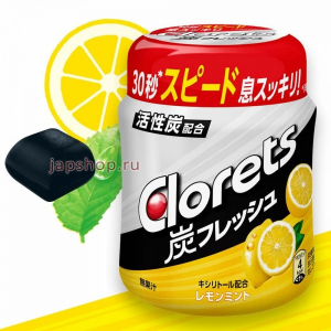 Clorets Refreshing Activated Carbon Lemon Mint Bottle Жевательная резинка уголь со вкусом, лимон, мята, 127 гр (4547894155769)