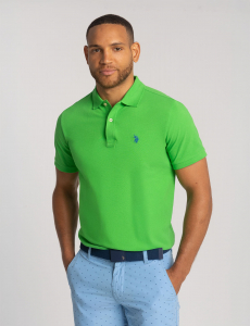 SOLID PIQUE SMALL LOGO POLO SHIRT