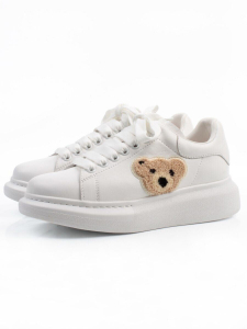 03-X668-1D WHITE Кроссовки женские (натуральная кожа)