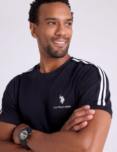 SHOULDER TRICOT TAPE JERSEY T-SHIRT