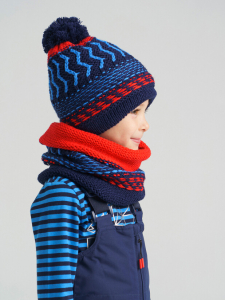 Комплект для мальчика: шапка, снуд