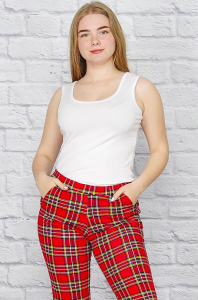 Майка однотонная, вискоза (белый)