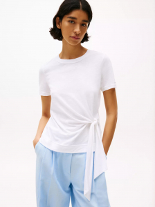 Side-Tie Crewneck T-Shirt