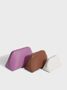 Набор женских косметичек COCCINELLE TRIS TRAVEL BEAUTY GRAINED LEA