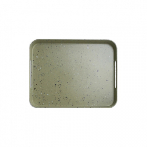Поднос прямоугольный STONE зеленый 33х26см