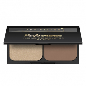 Палетка компактных хайлайтера и скульптора  ART-VISAGE  Performance 02