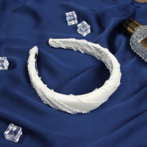 Ободок для волос «Жаннет», стиль галант, 3 см, бежевый