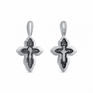 Крест (образ Покрова) из серебра литье частичное чернение