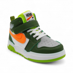 Кроссовки детские высокие 4488-18 зеленые