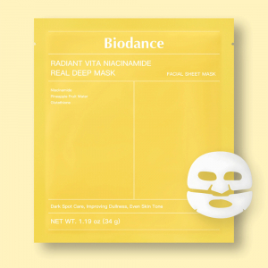 Двойная гидрогелевая маска Biodance с ниацинамидом, экстрактом ананаса и глутатионом