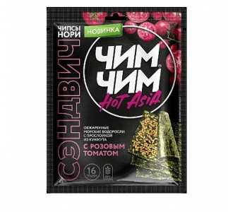 ЧИМ ЧИМ Чипсы нори СЭНДВИЧ с розовым томатом 16г