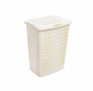 Корзина для белья VICTOR 40л кремовая