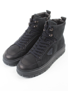 05-AW1002-6M DK. BLUE Ботинки зимние мужские (натуральная кожа, натуральный мех)