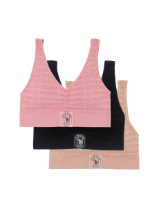 3PK JACQUARD LOGO SEAMLESS BRAS