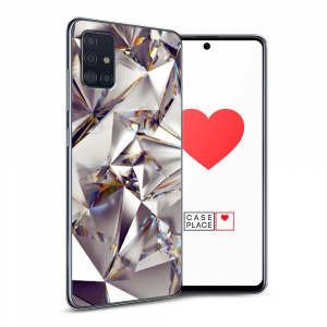 Силиконовый чехол «Бриллианты» на Samsung Galaxy A51
