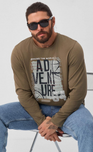 Лонгслив P521-1001-895 khaki