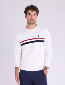 SIGNATURE STRIPE CREW NECK SWEATER
