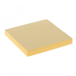 Блок с липким краем, 76?76 мм, 100 листов, пастель, цвет жёлтый