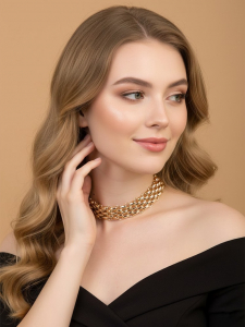 Колье-чокер «Кольчуга», цвет золото