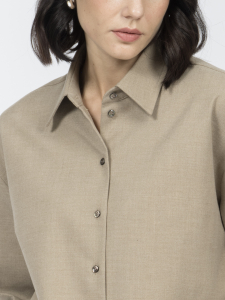 Блуза рубашечного кроя с шерстью