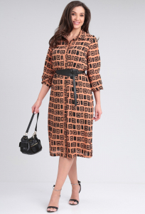 Платье Verita 2283 коричнево-чёрный