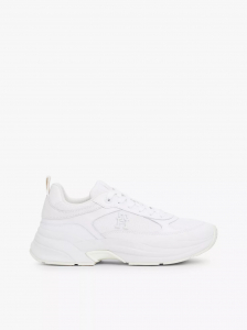 Mixed-Texture Chunky Leather Sneaker