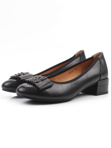 06-DLG12-1 BLACK Туфли женские (натуральная кожа)