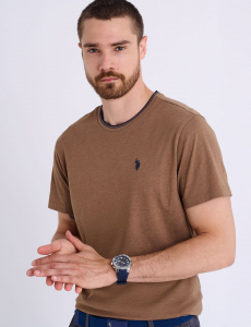 TIPPED CREW NECK COLLAR T-SHIRT