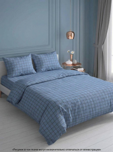 Комплект постельного белья Таттерсол голубой бязь