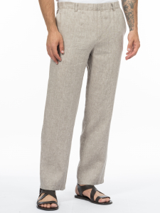 Брюки свободного кроя изо льна