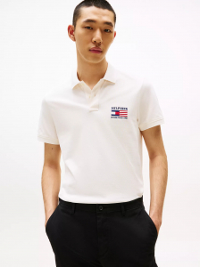 Regular Fit Embroidered Flag Pique Polo