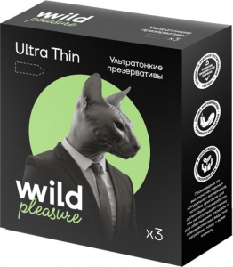 Презервативы латексные Ultra Thin, 3 шт «Wild Pleasure», 14,4г