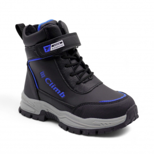 Ботинки на меху А6686-10 синие