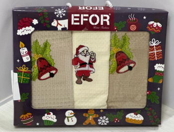 Набор кухонных салфеток EFOR LUX CHRISTMAS (3шт) (40*60)