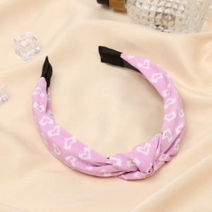 Ободок для волос «Джонс», сердца, 2.5 см, розовый