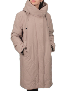 1119 DK. BEIGE Пальто зимнее облегченное женское (холлофайбер 150 гр.)