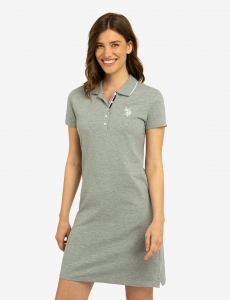 TIPPED POLO DRESS