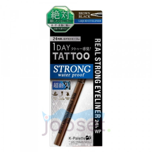 Real Strong Eyeliner 24h WP Водостойкая жидкая подводка для глаз 24 часа, черно-коричневый
