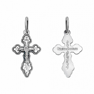 229.55 крест из серебра частично черненый штампованный