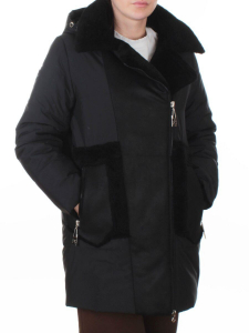 8088 BLACK Куртка зимняя женская (верблюжья шерсть, 120 гр. холлофайбер)