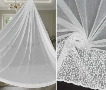 Тюль вышивка на бамбуке 1182 (по низу)