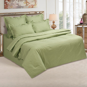 Постельное белье Фисташка (полоса) (страйп-сатин)