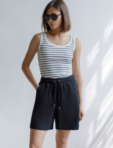 Шорты из тонкого премиального футера с эластаном