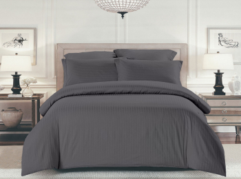 Комплект постельного белья Шпинель графит страйп-сатин