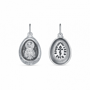 Образ (Св. Лариса) из серебра частично черненый штампованный